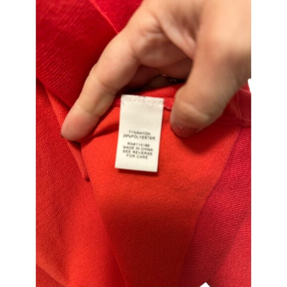 New 89th Madison Womens Open Front Cardigan Candy Apple Red Size L - Picture 6 of 6